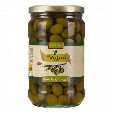 زیتون شور درجه یک طعم دار 700 گرمی سبزینه تک