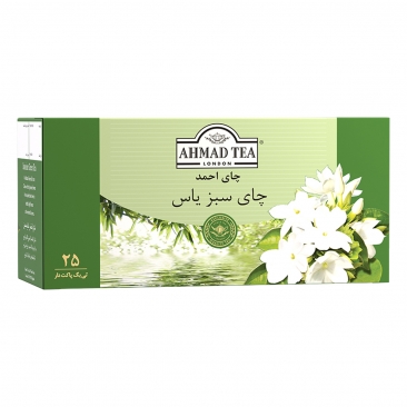 چای سبز کیسه‌ای گل یاس 25 عددی احمد