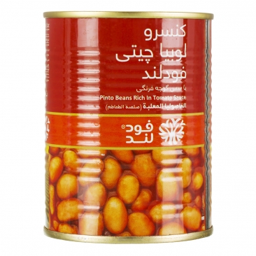 کنسرو لوبیا چیتی با سس گوجه فرنگی 380 گرمی فودلند