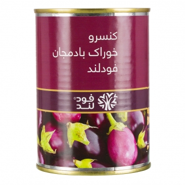 کنسرو خوراک بادمجان 380 گرمی فودلند