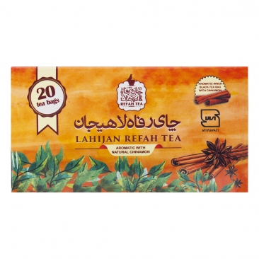 چای سیاه کیسه ای دارچینی 20 عددی رفاه لاهیجان 