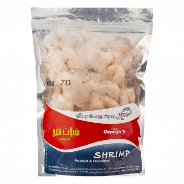 میگو بی پوست و رگ سایز(70-61)-400 گرمی شیلات خلیج فارس نوین