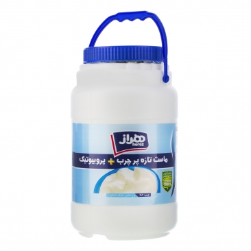 ماست تازه پرچرب پروبیوتیک 2200 گرمی هراز