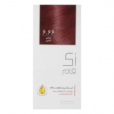 
کیت رنگ مو با محافظت سه گانه شرابی آتشین شماره 6.66 زی فام 