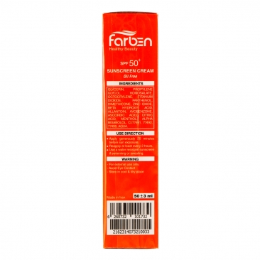 کرم ضد آفتاب رنگی کرم پودری فاقد چربی SPF 50 فاربن