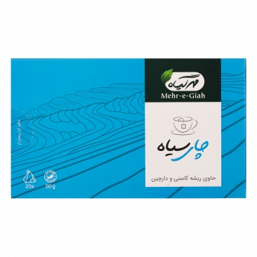 چای کیسه ای حاوی ریشه کاسنی و دارچین 20 عددی مهر گیاه