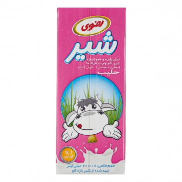 شیر کم چرب فرادما 200 میلی لیتری رضوی