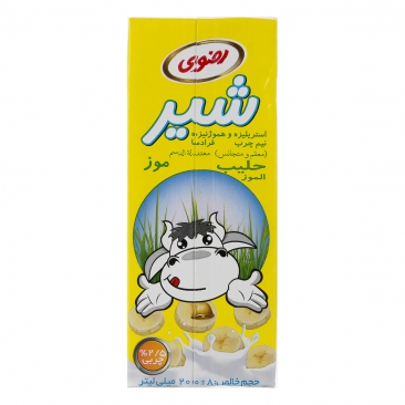 شیر موز نیم چرب فرادما 200 میلی لیتری رضوی