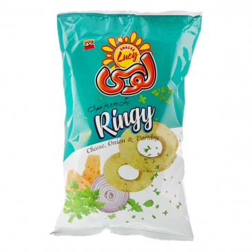 اسنک رینگی پنیر و پیاز جعفری 50 گرمی لوسی