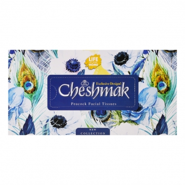 دستمال کاغذی طرح طاووس دولایه 150 برگ چشمک