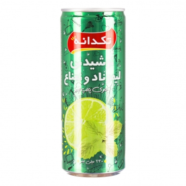 نوشیدنی لیموناد و نعنا پالپ دار 240 میلی لیتری تکدانه