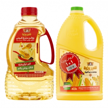 پک روغن سرخ کردنی کنجد و روغن ذرت کانولا 3600 گرمی شیررضا