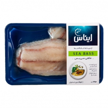 فیله ماهی بدون استخوان سی باس 450 گرمی ایناس