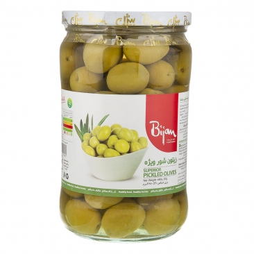 زیتون شور ویژه با هسته 680 گرمی بیژن