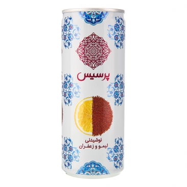 نوشیدنی بدون گاز لیمو زعفران 240 میلی لیتری پرسیس