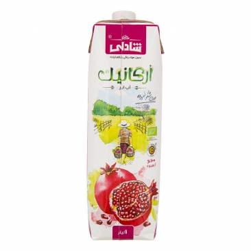 آب انار ارگانیک 1000 میلی لیتری شادلی