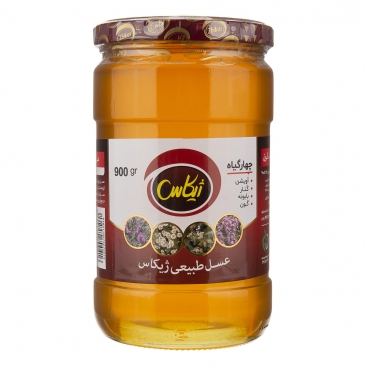 عسل چهارگیاه آویشن، کُنار، بابونه و گون 900 گرمی ژیکاس