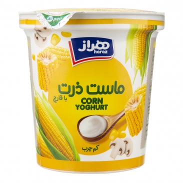 ماست کم‌ چرب ذرت با قارچ 750 گرمی هراز