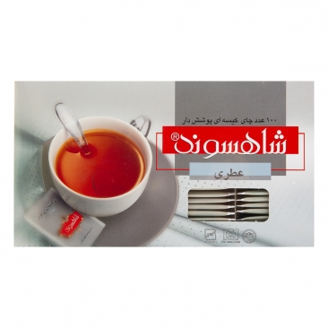 چای سیاه کیسه‌ای عطری 100 عددی شاهسوند