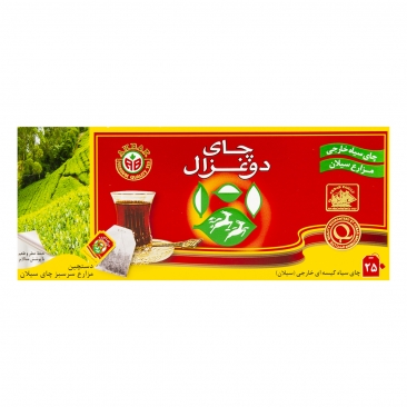 چای سیاه کیسه‌ای خارجی 25 عددی دوغزال