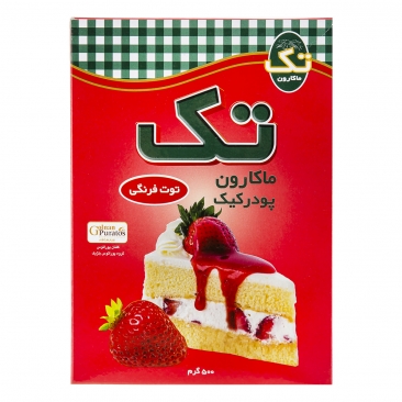 پودر کیک توت فرنگی 500 گرمی تک‌ماکارون 