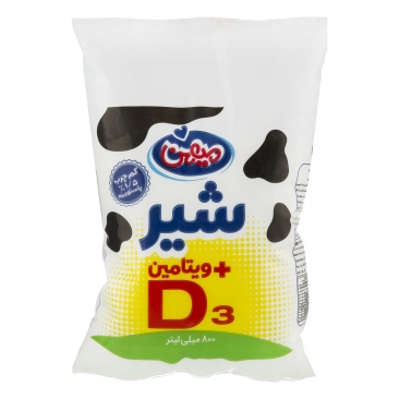 شیر کم چرب 800 میلی لیتری میهن