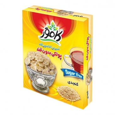پولکی کنجدی بدون قند کم کالری 150 گرمی کامور