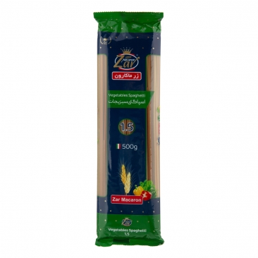 اسپاگتی رشته ای 1.5 مخلوط سبزیجات 500 گرمی زرماکارون