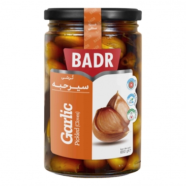 ترشی سیر حبه 650 گرمی بدر