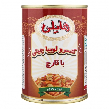 کنسرو لوبیا چیتی با قارچ  380 گرمی هایلی