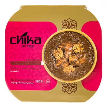 کنسرو خورش فسنجان با گوشت مرغ 180 گرمی چیکا