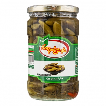 خیارشور سوپر ویژه 680 گرمی خوش طعم بهار