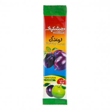لواشک پوره سیب حاوی کنسانتره آلو 50 گرمی خشکپاک