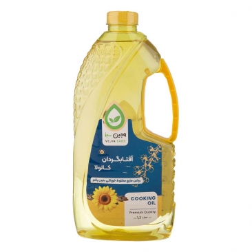 روغن مایع مخلوط خوراکی بدون پالم آفتابگردان و کانولا 1500 میلی لیتری وجین سبز روغن مایع مخلوط خوراکی بدون پالم آفتابگردان و کانولا 1500 میلی لیتری وجین سبز