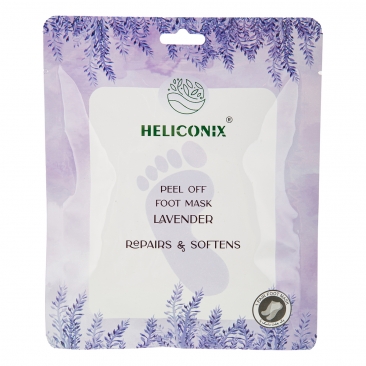 ماسک سلولزی پا حاوی لوسیون لایه بردار لوندر هلیکونیکس