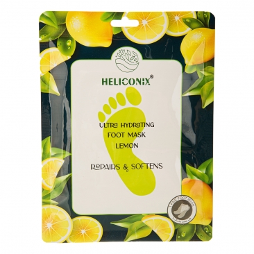 ماسک سلولزی پا حاوی لوسیون رطوبت رسان ليمو هلیکونیکس