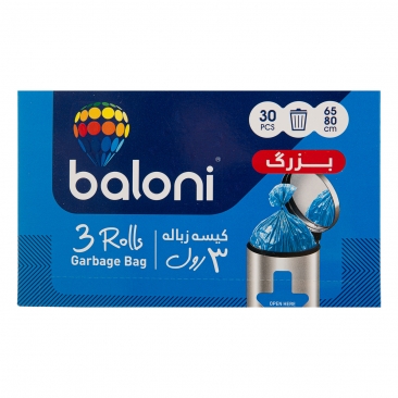 کیسه زباله بزرگ 3 رول 30 عددی بالونی