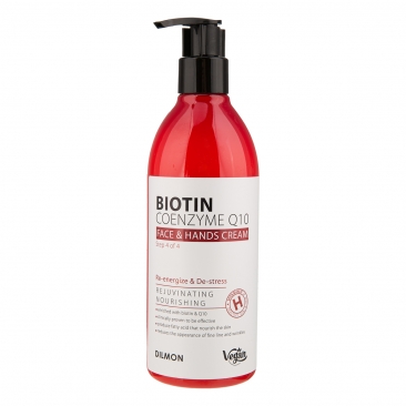 کرم مرطوب کننده دست و صورت حاوی بیوتین و کیوتن 350 میلی لیتری دیلمون