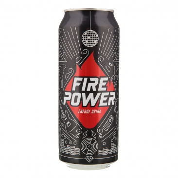 نوشابه انرژی زا گازدار با طعم توتی فروتی 500 میلی لیتری فایر پاور