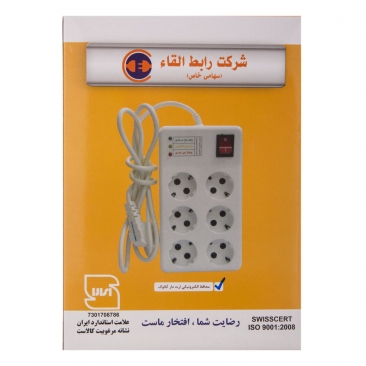 پریز شش راهی محافظ صوتی تصویری و کامپیوتری 2 متری رابط القا