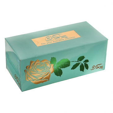 دستمال کاغذی طرح غنچه سه لایه 100 برگ پاکان