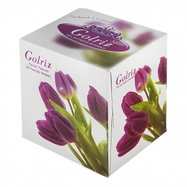 دستمال ماشین طرح روژا دو لایه 50 برگ گلریز