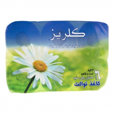 دستمال توالت 4 لایه 6 رول گلریز