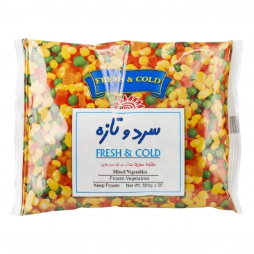 مخلوط سبزیجات منجمد 500 گرمی سرد و تازه