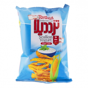 چیپس برگ ذرت ماست و موسیر 80 گرمی ترددیلا