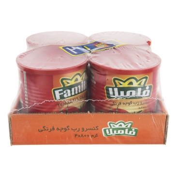رب گوجه فرنگی 4 عددی 800 گرمی فامیلا