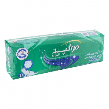نوار بهداشتی شب خیلی بزرگ 10 عددی مولپد