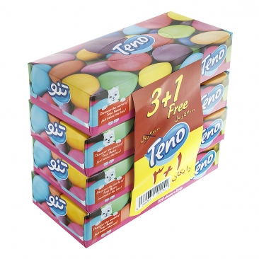 دستمال کاغذی (1+3) عددی 2 لایه 100 برگ تنو