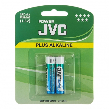 باتری نیم قلمی Plus Alkaline دو عددی پاور جی‌وی‌سی
