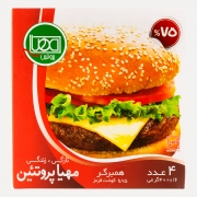 همبرگر 75 درصد گوشت قرمز 4 عددی 400 گرمی مهیا پروتئین همبرگر 75 درصد گوشت قرمز 4 عددی 400 گرمی مهیا پروتئین